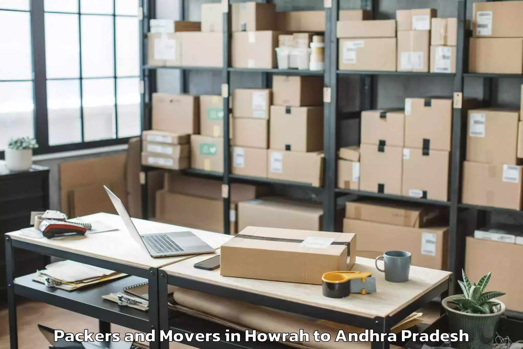 Efficient Howrah to Savalyapuram Kanamarlapudi Packers And Movers